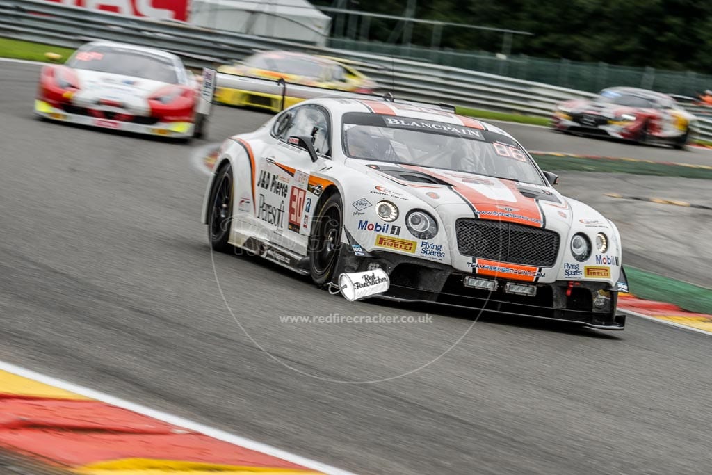 No 30 Team Parker Racing Bentley Continental GT3, Chris Harris, Derek Pierce, Carl Rosenblad, David Perel, Total 24 Hours of Spa, 26th - 31st July 2016